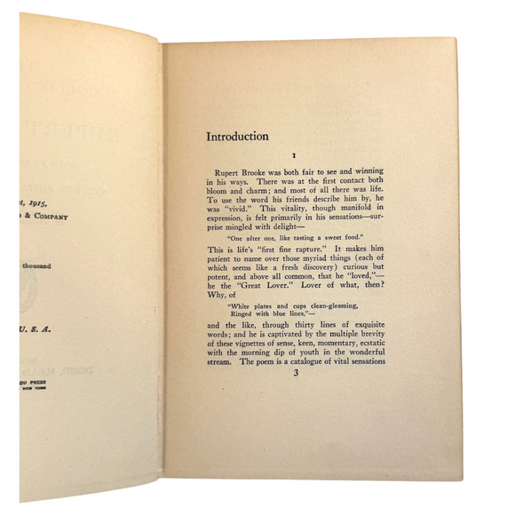 The Collected Poems of Rupert Brooke 1927 Hardcover Vintage Woodberry Dodd READ - Picture 14 of 16